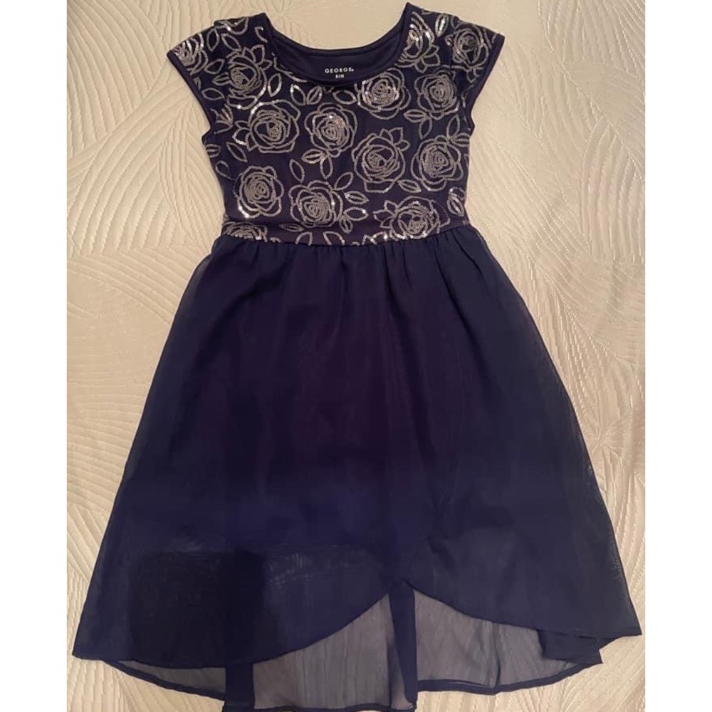 Girls Sequin Rose Dress